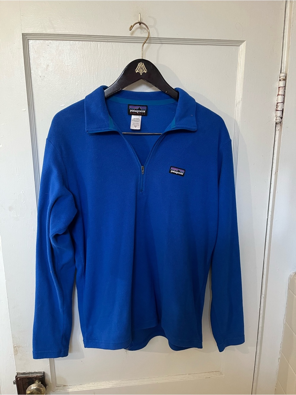 Patagonia Men's Micro D Synchilla Fleece 1/4-Zip Pullover - Blue - Size M